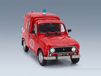 Renault R4 F4 Van Sapeurs-Pompiers 1976 Red Solido 1:18 scale model - front view