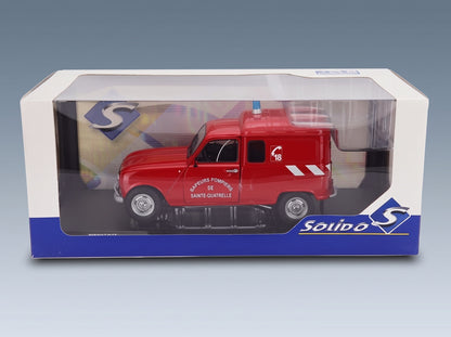 Renault R4 F4 Van Sapeurs-Pompiers 1976 Red Solido 1:18 scale model - original packaging