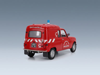 Renault R4 F4 Van Sapeurs-Pompiers 1976 Red Solido 1:18 scale model - rear view