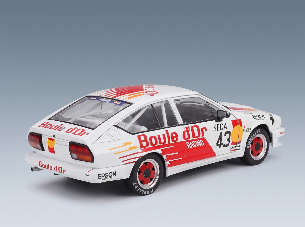 Alfa Romeo Alfetta GTV6 No. 43 Bernard De Dryver Francois Xavier Boucher Loudwig Boucher 24h Spa 1985 Solido 1:18 - rear three-quarter view