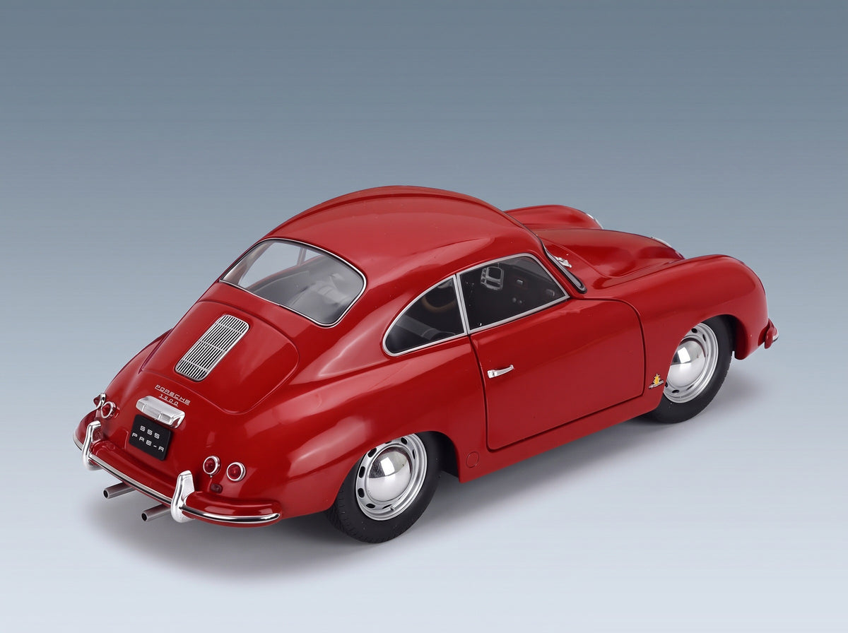 Porsche 356 Pre-A Coupé 1953 Red Solido 1:18 scale model - rear three-quarter view