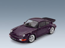 Porsche 911 964 Turbo Coupé 1990 Purple Solido 1:18 scale model - front three-quarter view