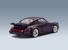 Porsche 911 964 Turbo Coupé 1990 Purple Solido 1:18 scale model - rear three-quarter view