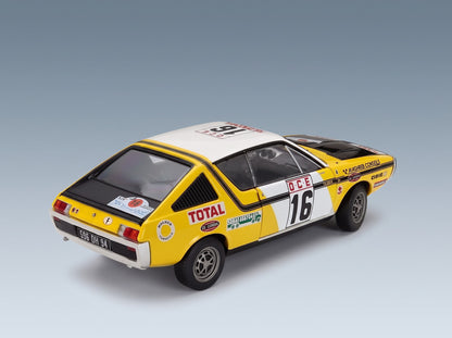 Renault R17 Gordini No. 16 Jacky Prive Tilber Rally du Maroc 1976 Night Version Solido 1:18 scale model - rear three-quarter view