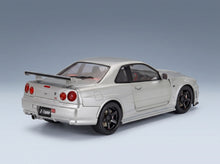 Nissan Skyline GT-R R34 Z-Tune 1999 Silver Solido 1:18 scale model - rear three-quarter view
