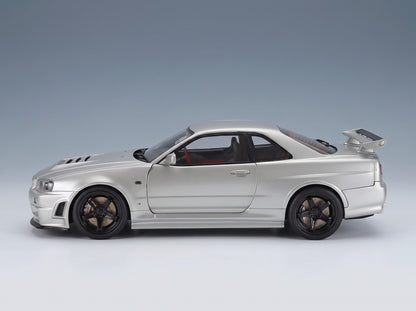 Nissan Skyline GT-R R34 Z-Tune 1999 Silver Solido 1:18 scale model - side view