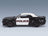 Dodge Challenger R/T Scat Pack Highway Police 2023 Black White Solido 1:18 scale model - side view