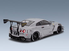 Nissan GT-R (R35) Type 2 Liberty Walk LB Works Coupé 2018 Grey with Driver Figure Solido 1:18 scale model - rear three-quarter view