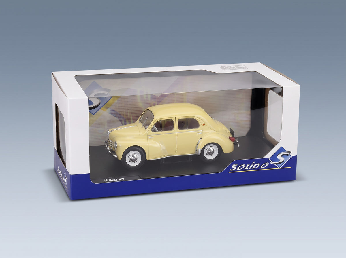 Renault 4CV 1961 Beige Solido 1:18 scale model - original packaging