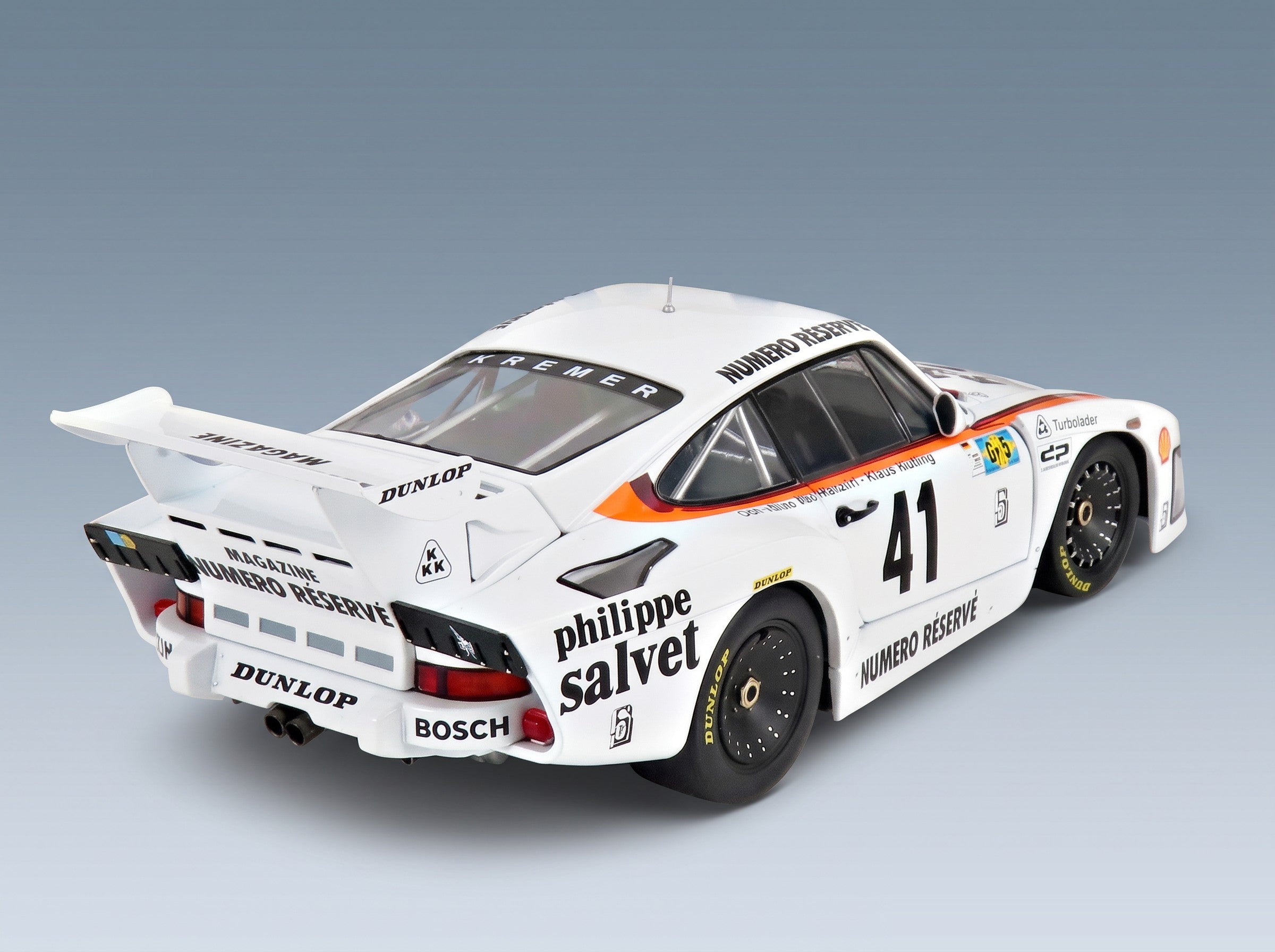 Porsche 935 K3 Porsche Kremer Racing No. 41 Klaus Ludwig Bill Whittington Don Whittington Winner 24h Le Mans 1979 Solido 1:18 scale model - rear three-quarter view