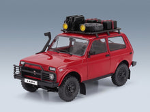 Lada Niva 1980 Red Solido 1:18 scale model - front three-quarter view