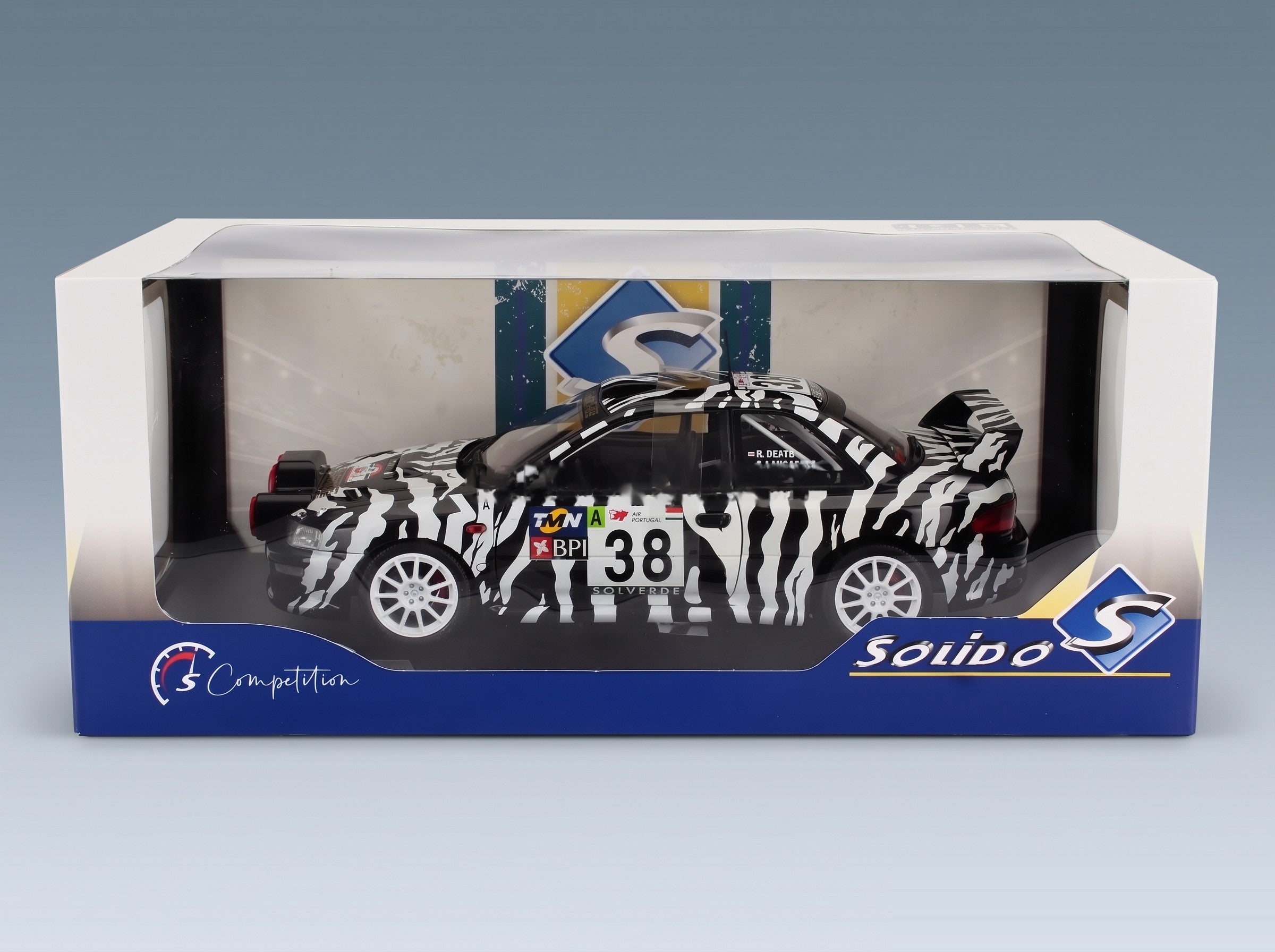 Subaru Impreza S5 WRC99 No. 38 Nigel Heath Steve Lancaster Rally of Portugal 2001 Solido 1:18 scale model - original packaging