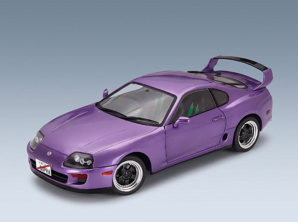 Toyota Supra MKIV (A80) Coupé 1993 Purple Solido 1:18 scale model - front three-quarter view
