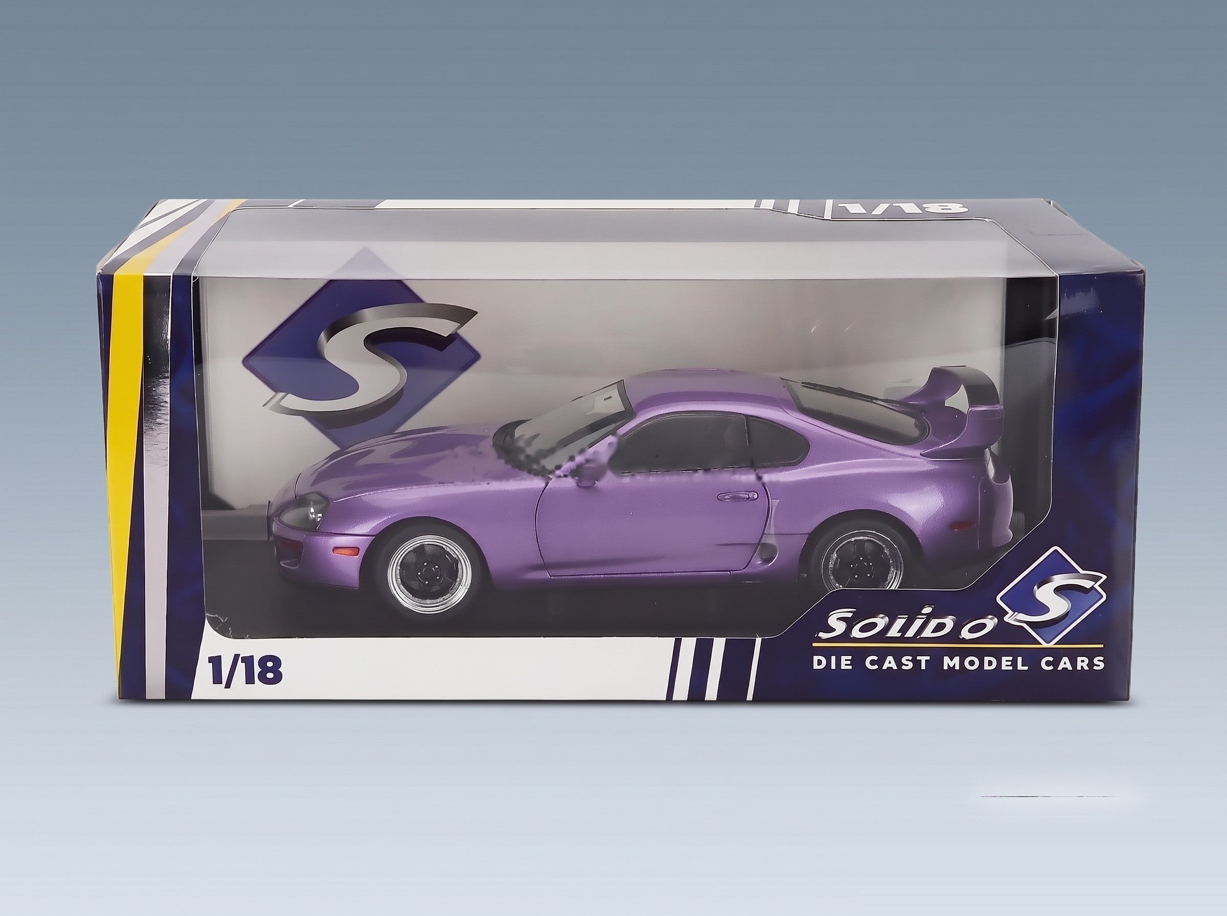 Toyota Supra MKIV (A80) Coupé 1993 Purple Solido 1:18 scale model - original packaging