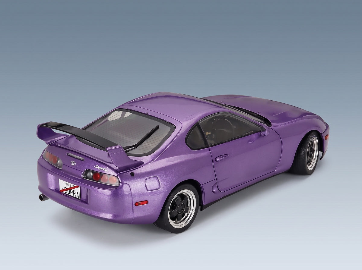Toyota Supra MKIV (A80) Coupé 1993 Purple Solido 1:18 scale model - rear three-quarter view