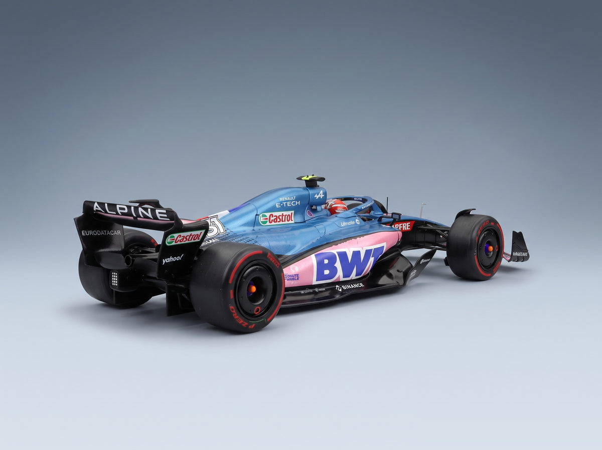 Alpine F1 A522 Team Alpine BWT No. 31 Esteban Ocon Australian GP 2022 Solido 1:18 scale model - rear three-quarter view