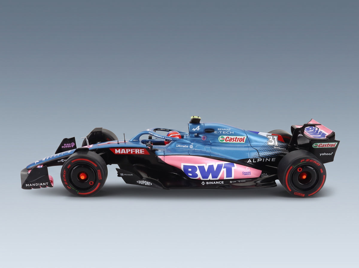 Alpine F1 A522 Team Alpine BWT No. 31 Esteban Ocon Australian GP 2022 Solido 1:18 scale model - side view