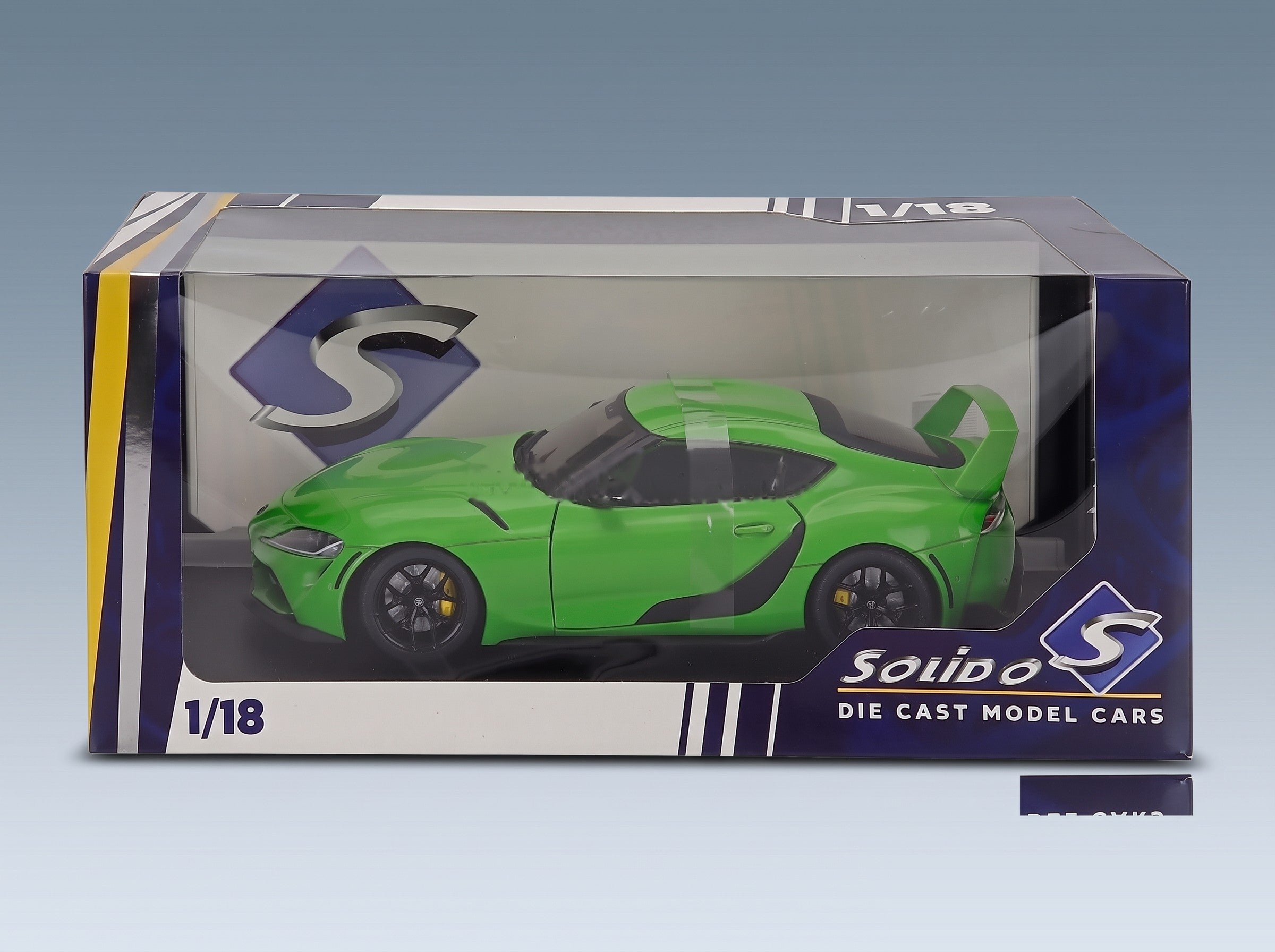 Toyota Supra GR Wasabi Custom 2023 Green Solido 1:18 scale model - original packaging