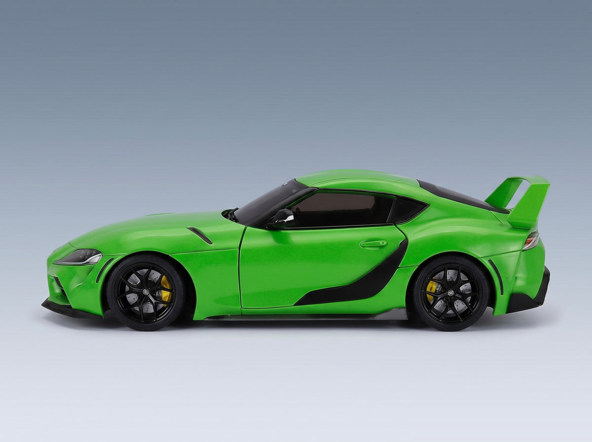 Toyota Supra GR Wasabi Custom 2023 Green Solido 1:18 scale model - side view