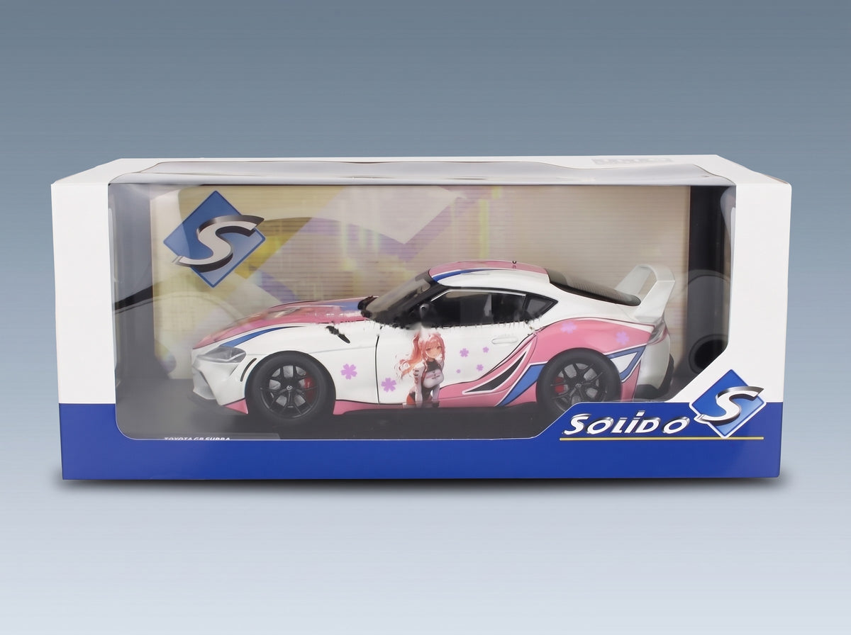Toyota Supra GR Itasha 2024 White Pink Solido 1:18 scale model - original packaging