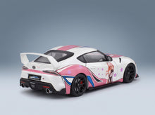 Toyota Supra GR Itasha 2024 White Pink Solido 1:18 scale model - rear three-quarter view