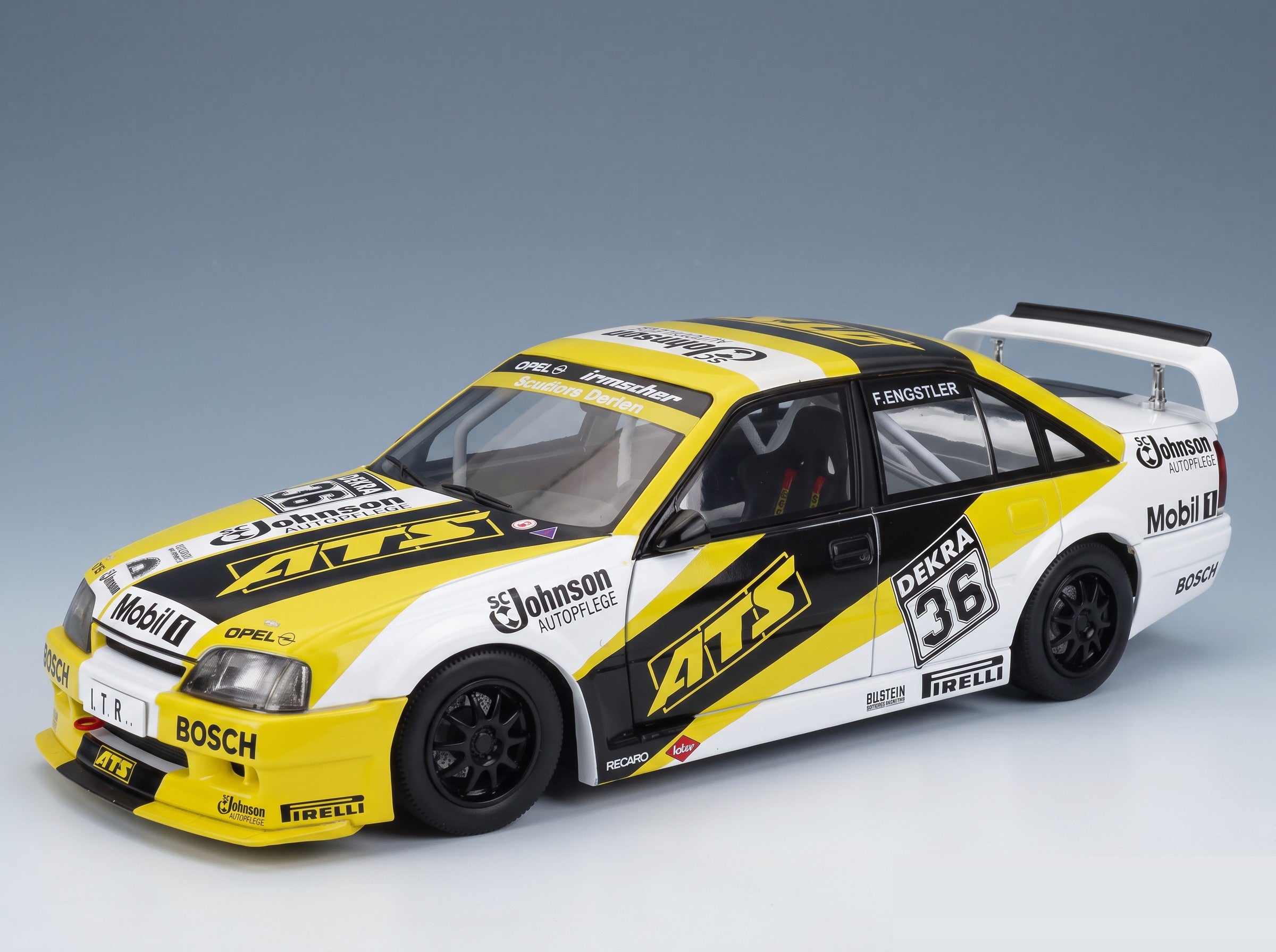 Opel Omega Evo 500 Team Irmscher No. 36 F. Engstler DTM 1991 Solido 1:18 scale model - front three-quarter view