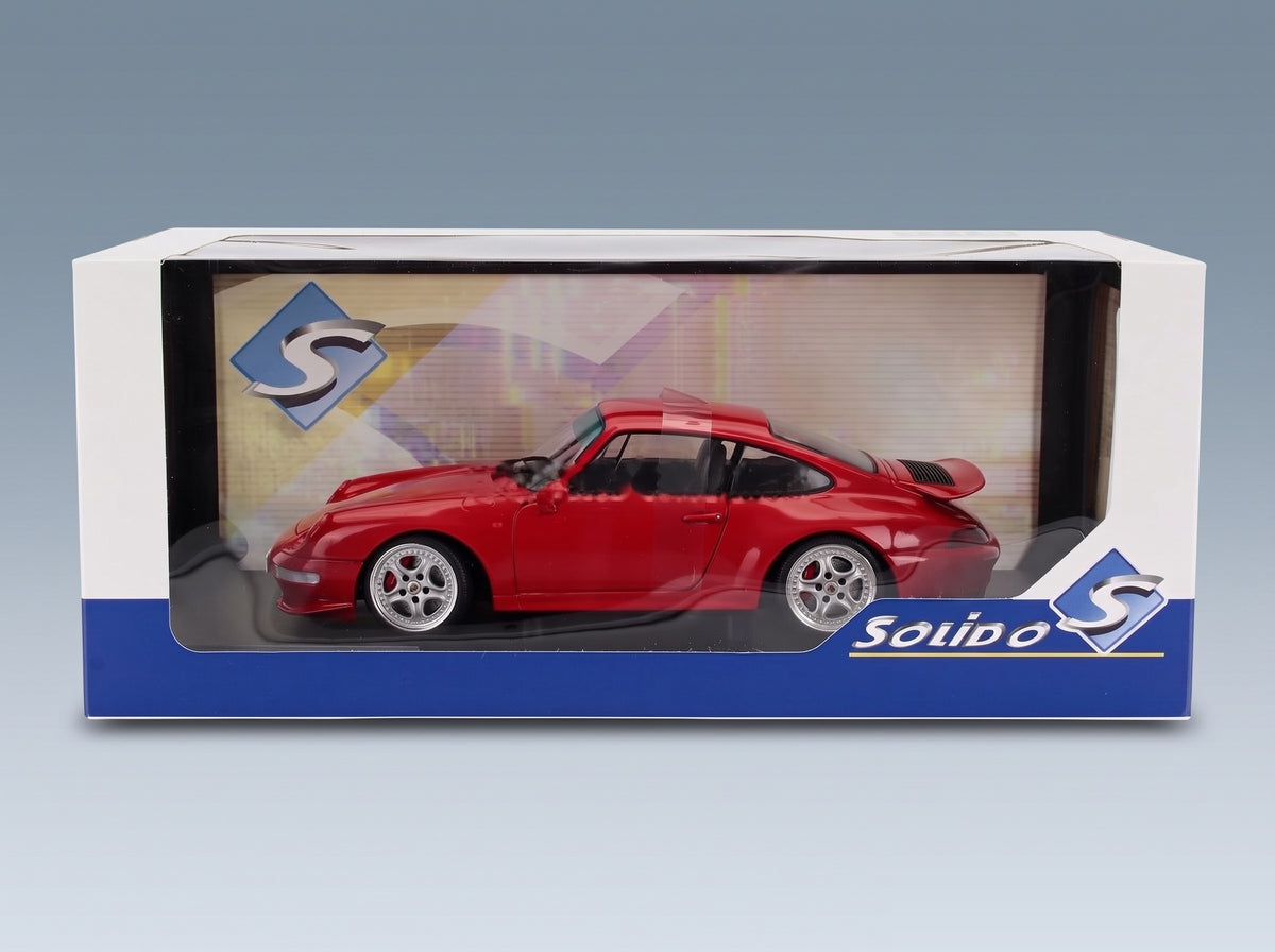 Porsche 911 993 Carrera RS Coupé 1997 Red Solido 1:18 scale model - original packaging