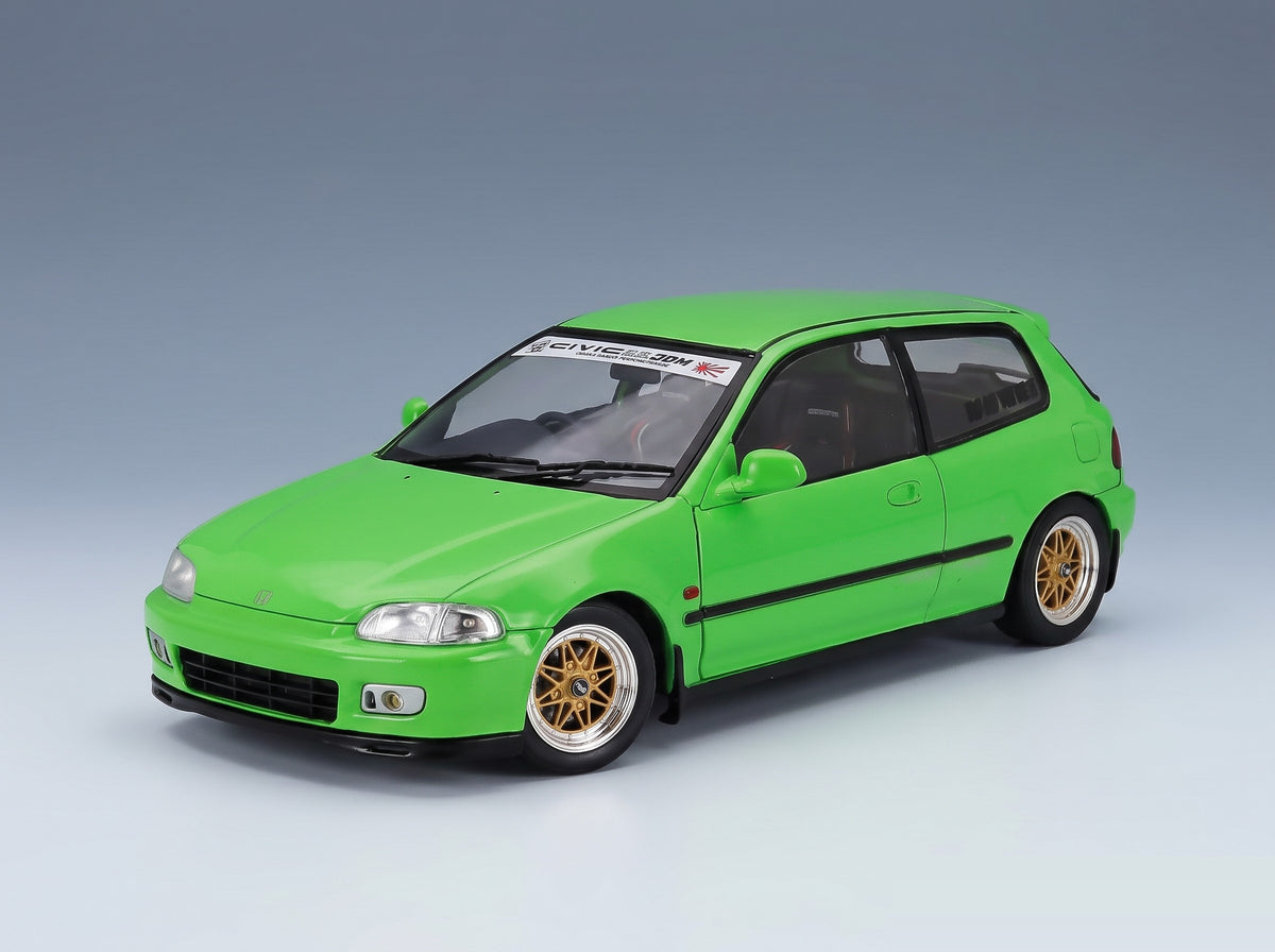 Honda Civic EG6 Works 1991 Green Solido 1:18 scale model - front three-quarter view