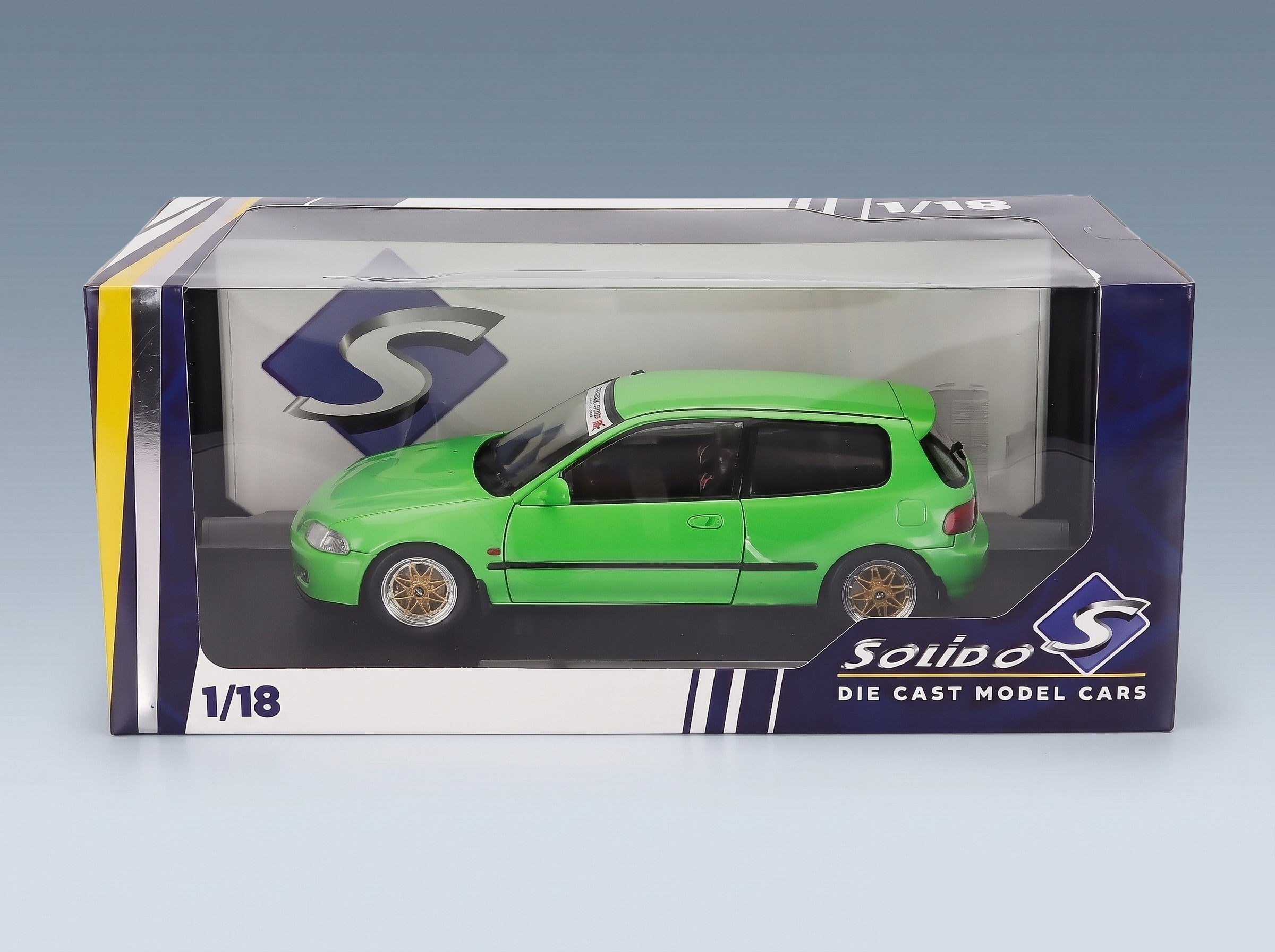 Honda Civic EG6 Works 1991 Green Solido 1:18 scale model - original packaging