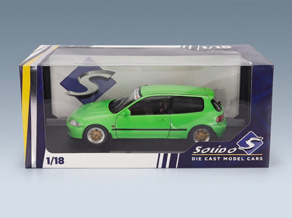 Honda Civic EG6 Works 1991 Green Solido 1:18 scale model - original packaging