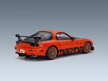 Mazda RX-7 FD3S Works Coupe 1999 Orange Solido 1:18 scale model - rear three-quarter view