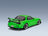 Mazda RX-7 FD3S Works Coupé 1999 Green Solido 1:18 scale model - rear three-quarter view