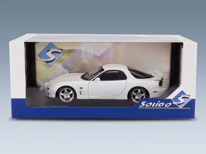 Mazda RX-7 FD3S Coupé 1999 Pure White Solido 1:18 scale model - original packaging