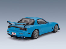 Mazda RX-7 FD3S Works Coupé 1999 Blue Solido 1:18 scale model - rear three-quarter view