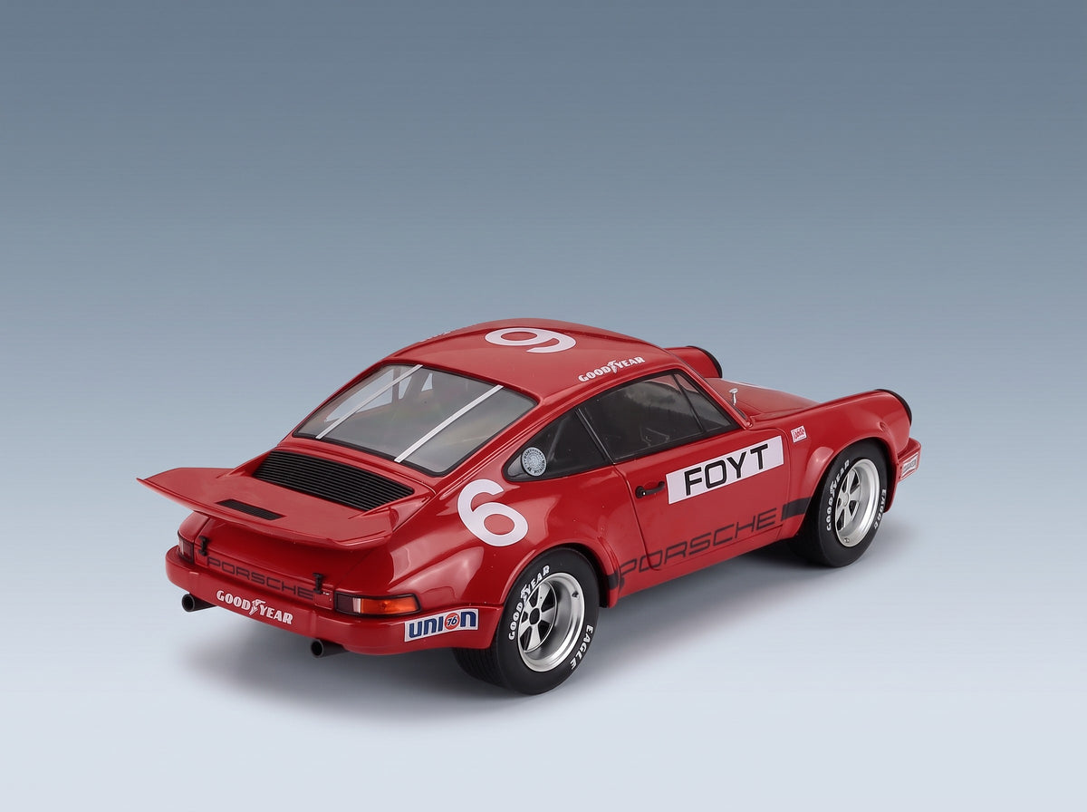 Porsche 911 RS 3.0 Coupé No. 6 IROC Anthony Joseph Foyt Daytona 1974 Solido 1:18 - rear three-quarter view