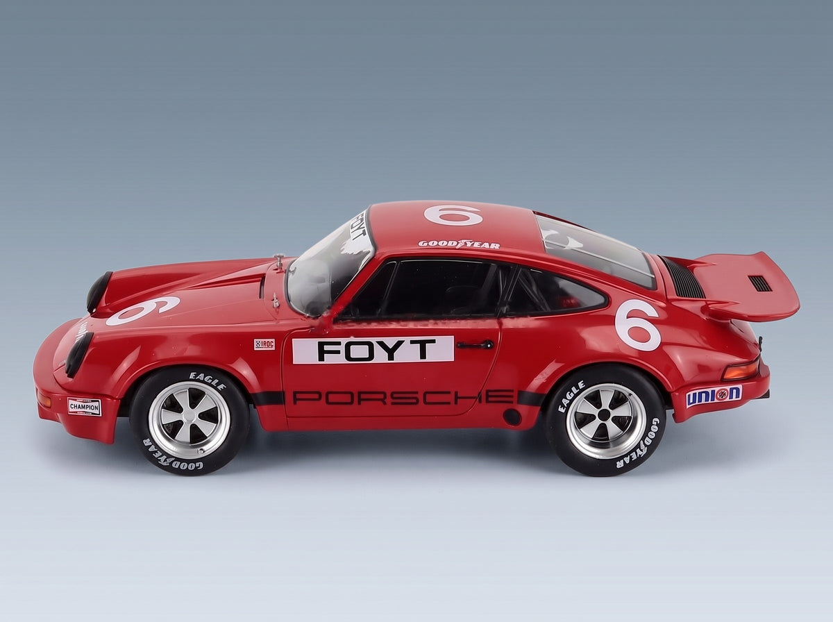 Porsche 911 RS 3.0 Coupé No. 6 IROC Anthony Joseph Foyt Daytona 1974 Solido 1:18 - side view