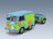 Volkswagen T1 Van Kool Combi Ghosthunters Machine with Trailer 1950 Blue Green Solido 1:18 scale model - front three-quarter view
