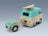 Volkswagen T1 Van Kool Combi with Trailer 1950 Light Blue White Solido 1:18 scale model - rear three-quarter view