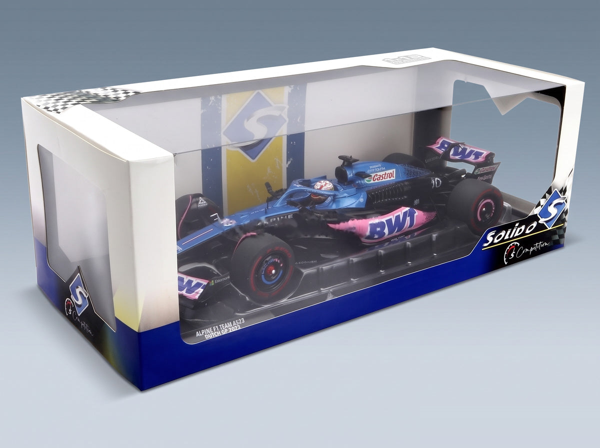 Alpine F1 A523 BWT Alpine F1 Team No. 10 Pierre Gasly 3rd Dutch GP 2023 Solido 1:18 scale model - original packaging
