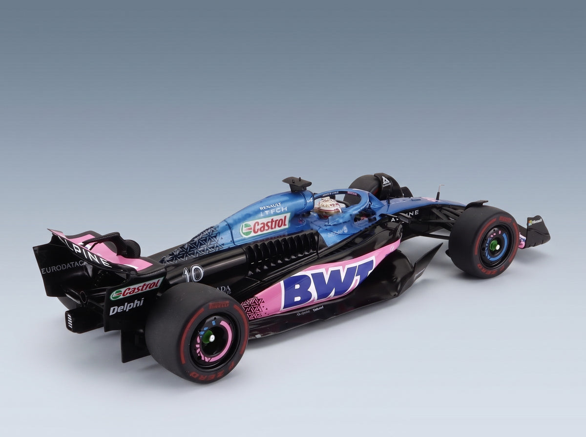 Alpine F1 A523 BWT Alpine F1 Team No. 10 Pierre Gasly 3rd Dutch GP 2023 Solido 1:18 scale model - rear three-quarter view