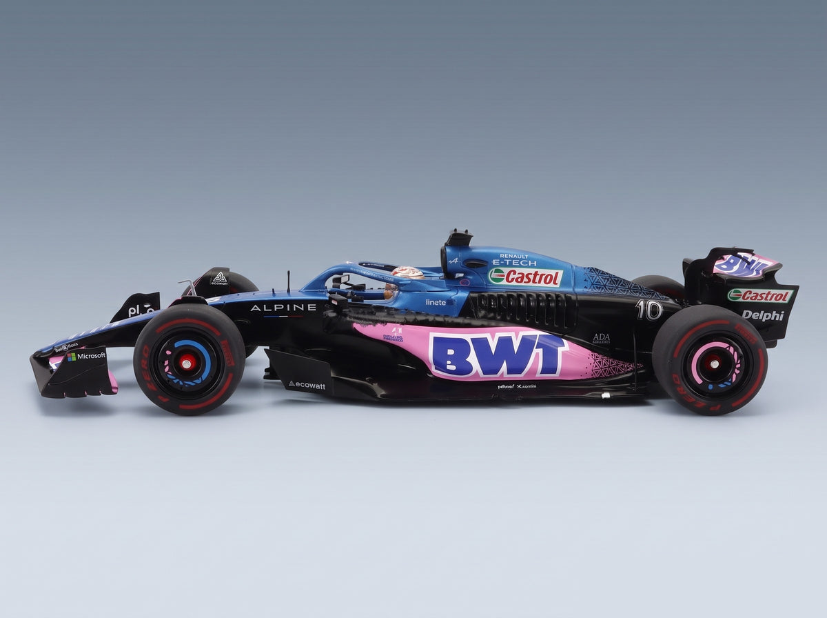 Alpine F1 A523 BWT Alpine F1 Team No. 10 Pierre Gasly 3rd Dutch GP 2023 Solido 1:18 scale model - side view