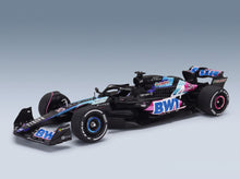 Alpine F1 A524 BWT Alpine F1 Team No. 31 No. 10 Esteban Ocon Pierre Gasly Presentation Season 2024 Solido 1:18 scale model - front three-quarter view