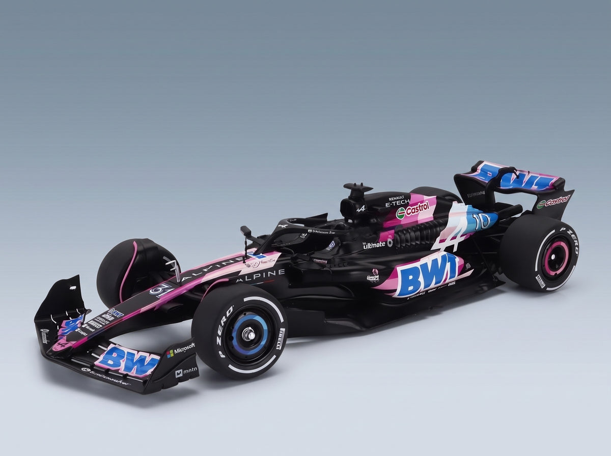 Alpine F1 A524 BWT Alpine F1 Team No. 10 Pierre Gasly Presentation Season 2024 Solido 1:18 scale model - front three-quarter view