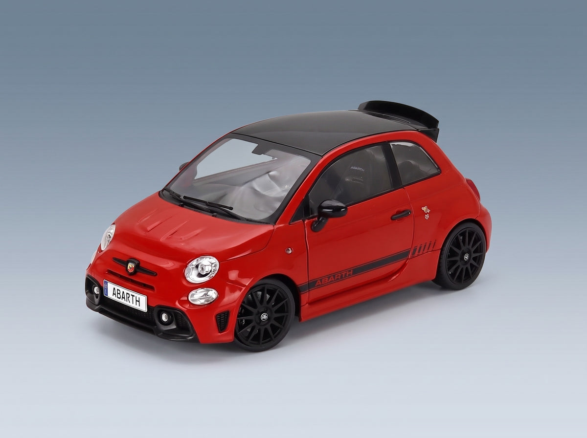 Fiat Nuova 500 Abarth 595 2023 Red Solido 1:18 scale model - front three-quarter view