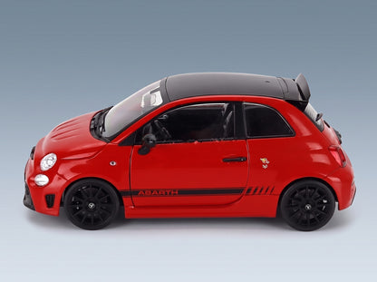 Fiat Nuova 500 Abarth 595 2023 Red Solido 1:18 scale model - side view