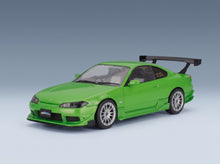 Nissan Silvia S15 Coupé Spec-R Aero 1999 Green Metallic Solido 1:18 scale model - front three-quarter view