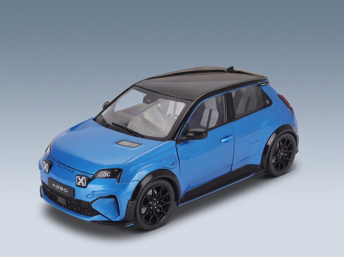 Alpine A290 GTS 2024 Blue Solido 1:18 scale model - front three-quarter view