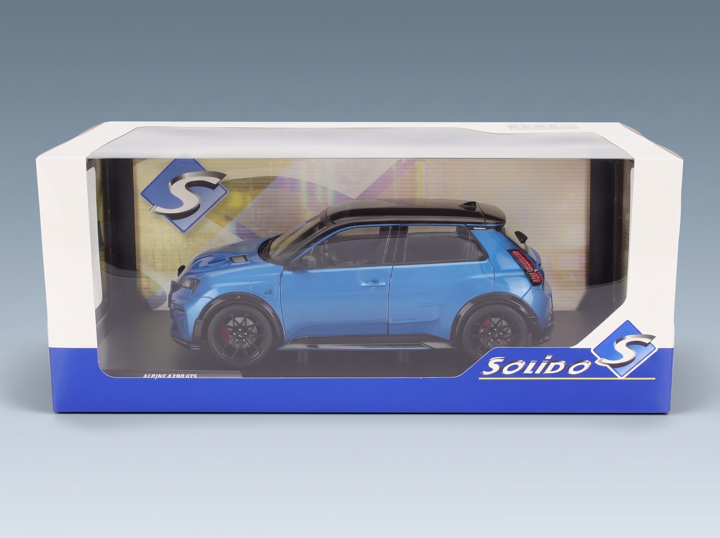 Alpine A290 GTS 2024 Blue Solido 1:18 scale model - original packaging
