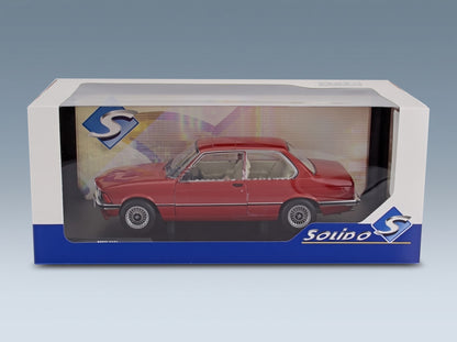 BMW 3 Series 323i (E21) 1980 Red Metallic Solido 1:18 scale model - original packaging