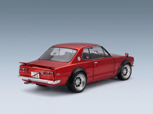 Nissan Skyline C10 Hakosuka Works 1970 Red Metallic Solido 1:18 scale model - rear three-quarter view